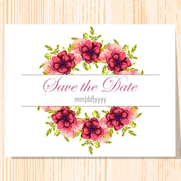 Tarjeta de invitación de boda — Vector de stock