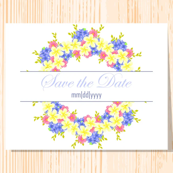 Tarjeta de invitación de boda — Vector de stock