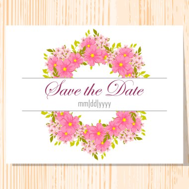 Düğün davetiyesi.