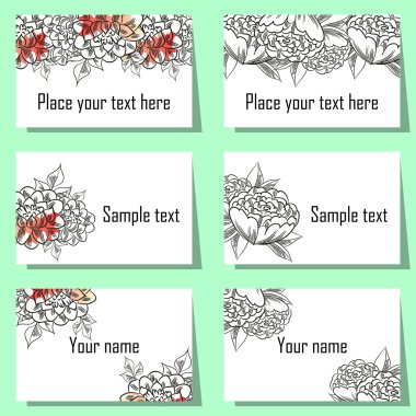 Çiçek arka plan kartları