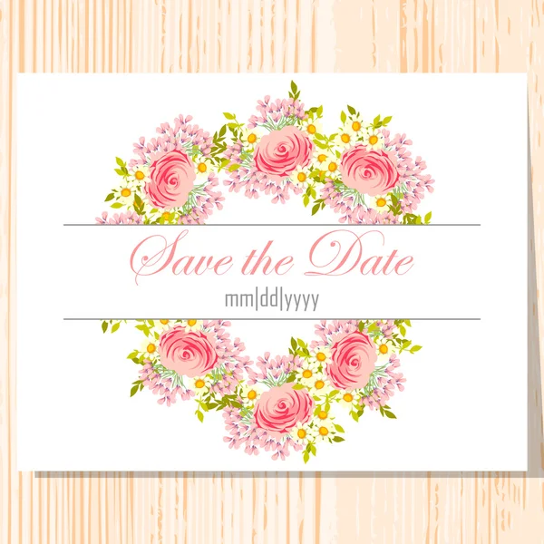 Κάρτα πρόσκλησης γάμου — Διανυσματικό Αρχείο