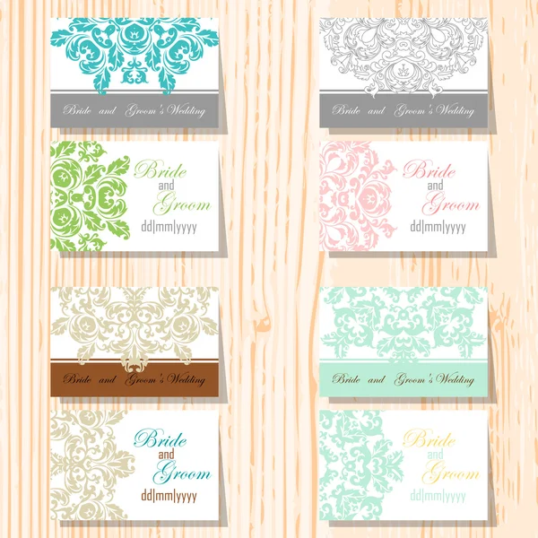 Set of invitations cards — Stock Vector