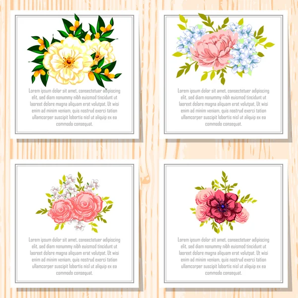 Tarjetas de invitación de boda — Vector de stock