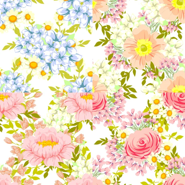 Motif floral sans couture — Image vectorielle