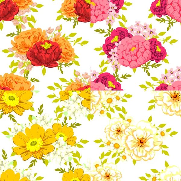 Motif floral sans couture — Image vectorielle