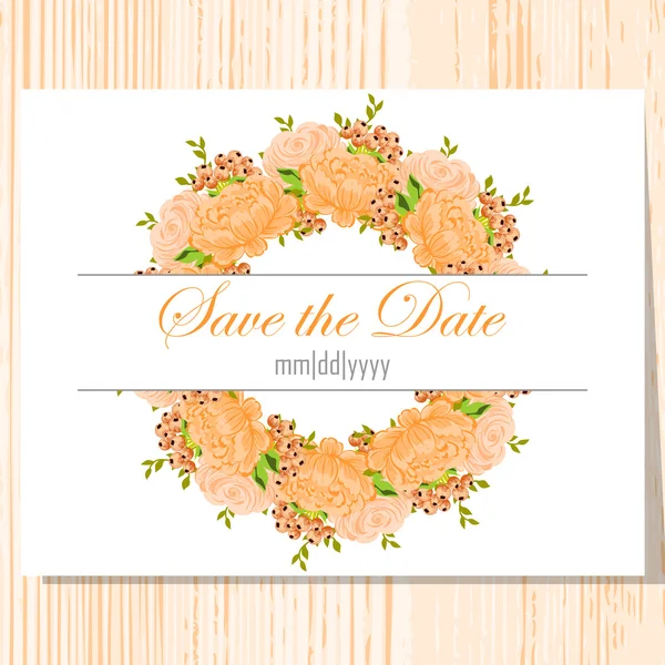 Tarjeta de invitación de boda — Vector de stock