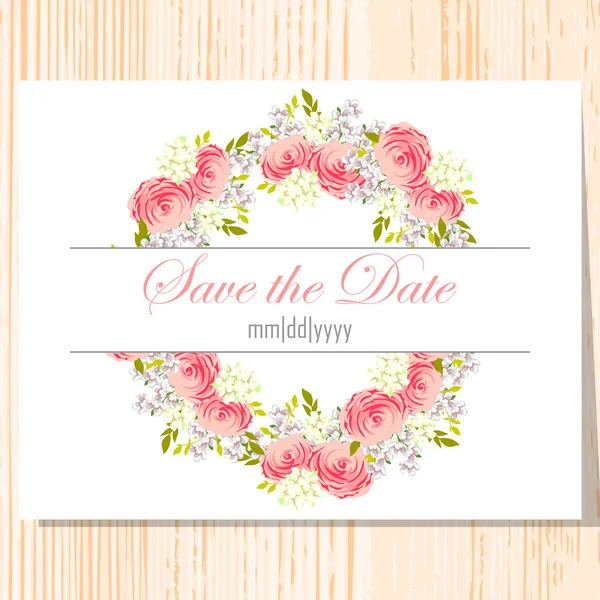 Tarjeta de invitación de boda — Vector de stock