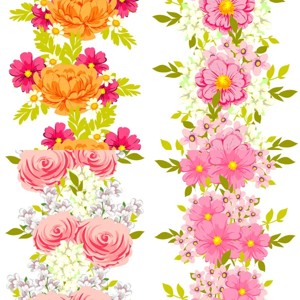 Motif floral sans couture — Image vectorielle