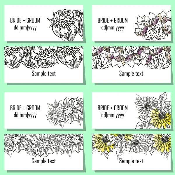 Cartes de fond fleur — Image vectorielle