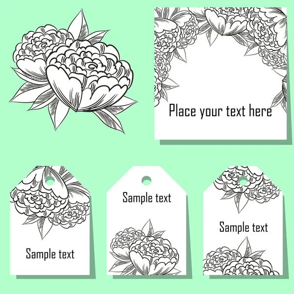 Set of invitation cards — Stock Vector