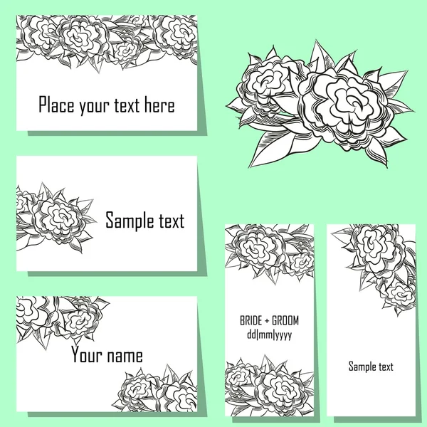 Tarjetas de fondo flor — Vector de stock