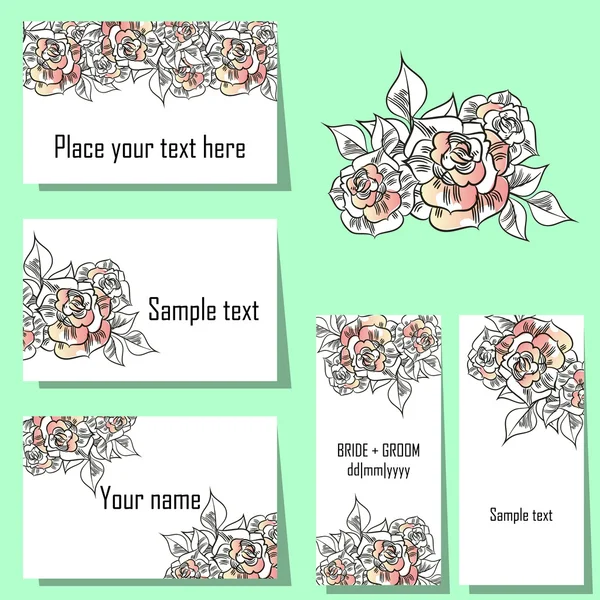 Cartes de fond fleur — Image vectorielle