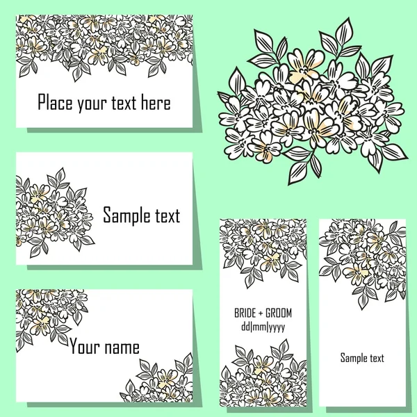 Flower background cards — Stock Vector