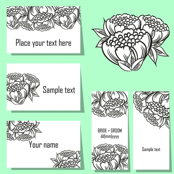 Flower background cards — Stock Vector