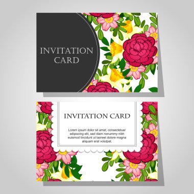 Çiçek arkaplanlı davetler