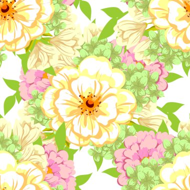 çiçek arka plan ile Seamless Modeli