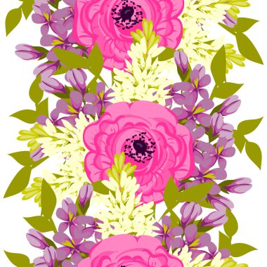 çiçek arka plan ile Seamless Modeli