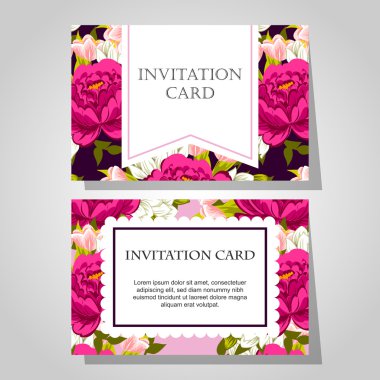 Çiçek arkaplanlı davetler