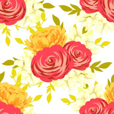 çiçek arka plan ile Seamless Modeli