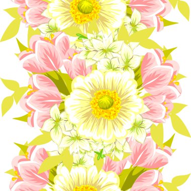 çiçek arka plan ile Seamless Modeli