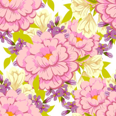 çiçek arka plan ile Seamless Modeli