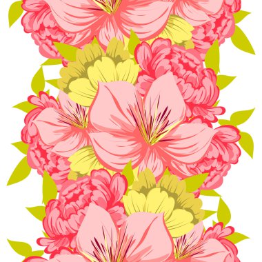 çiçek arka plan ile Seamless Modeli