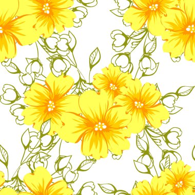 çiçek arka plan ile Seamless Modeli