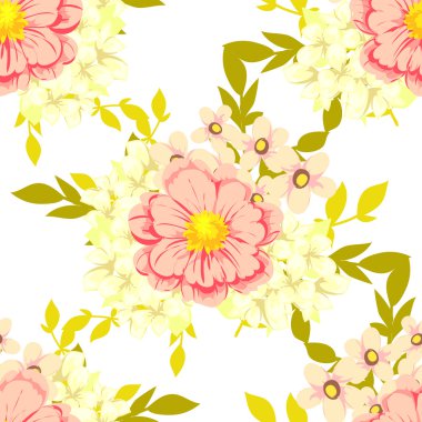 çiçek arka plan ile Seamless Modeli