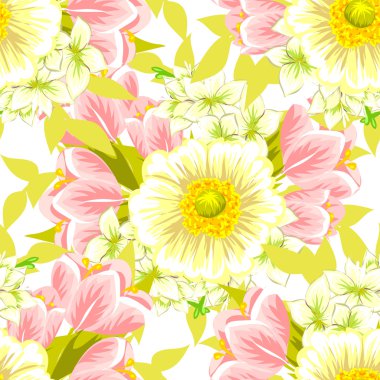 çiçek arka plan ile Seamless Modeli