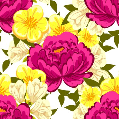 çiçek arka plan ile Seamless Modeli