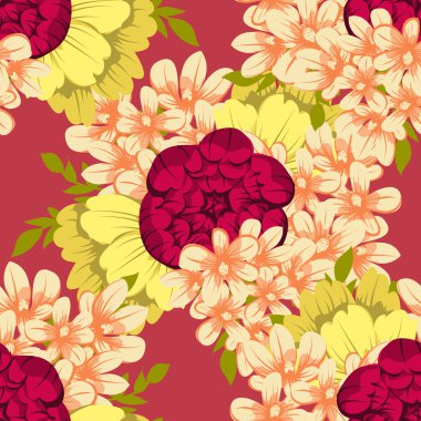 çiçek arka plan ile Seamless Modeli