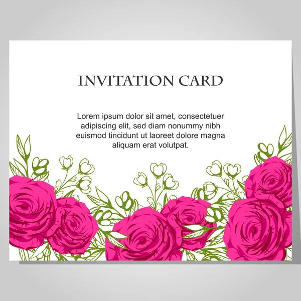 Beautiful invitation card — Stock Vector