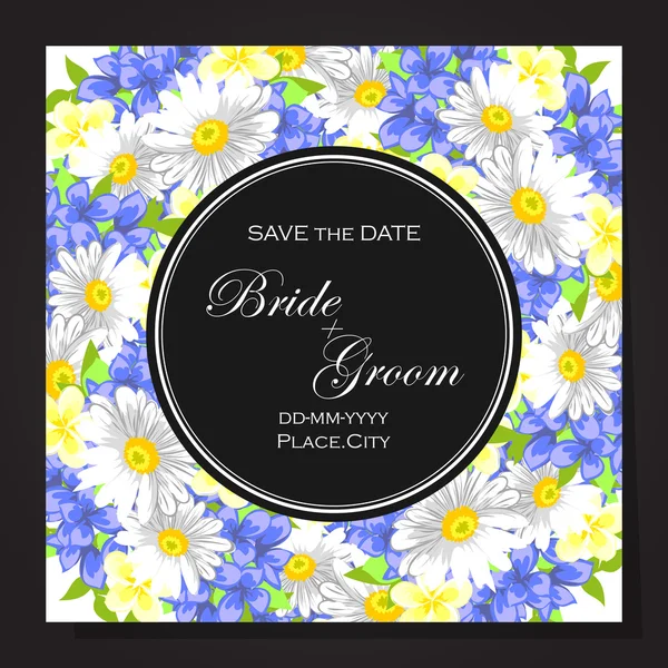 Tarjeta de invitación de boda — Vector de stock