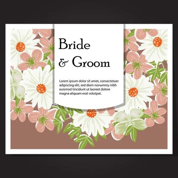 Carte d'invitation de mariage — Image vectorielle