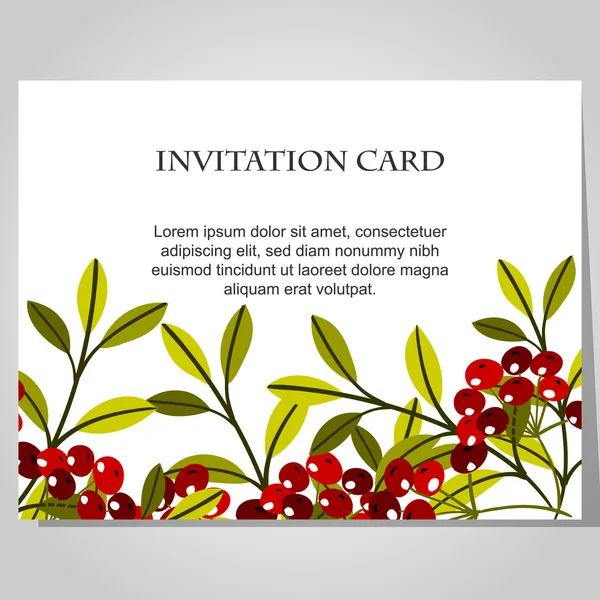 Belle carte d'invitation — Image vectorielle