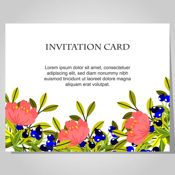 Belle carte d'invitation — Image vectorielle