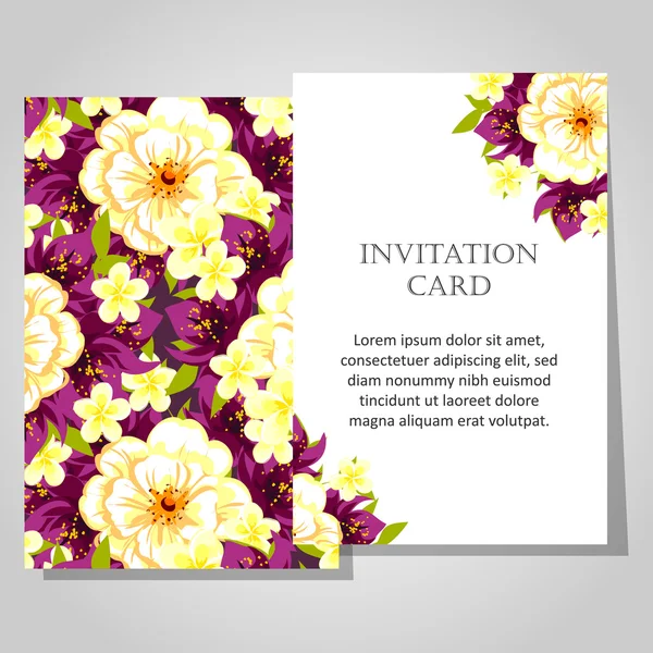 Beautiful invitation card — Stock Vector