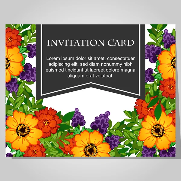 Belle carte d'invitation — Image vectorielle