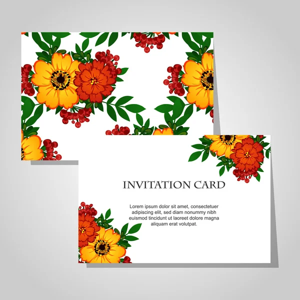 Belle carte d'invitation — Image vectorielle