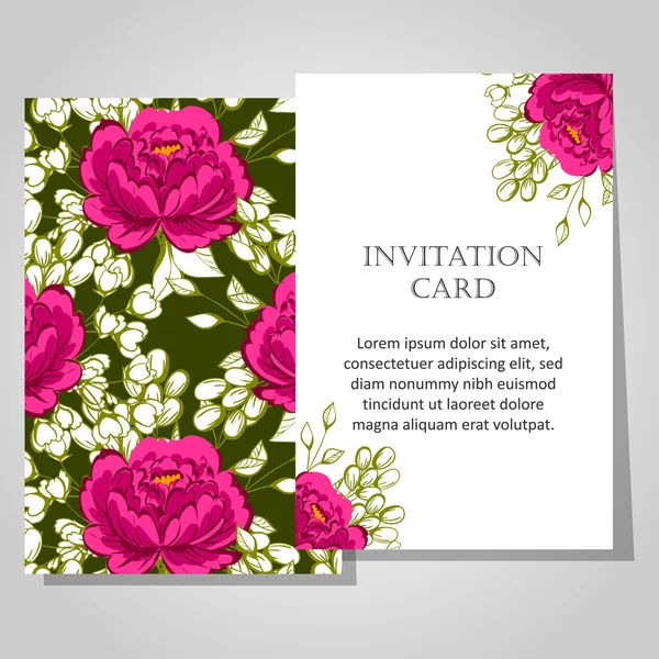 Belle carte d'invitation — Image vectorielle