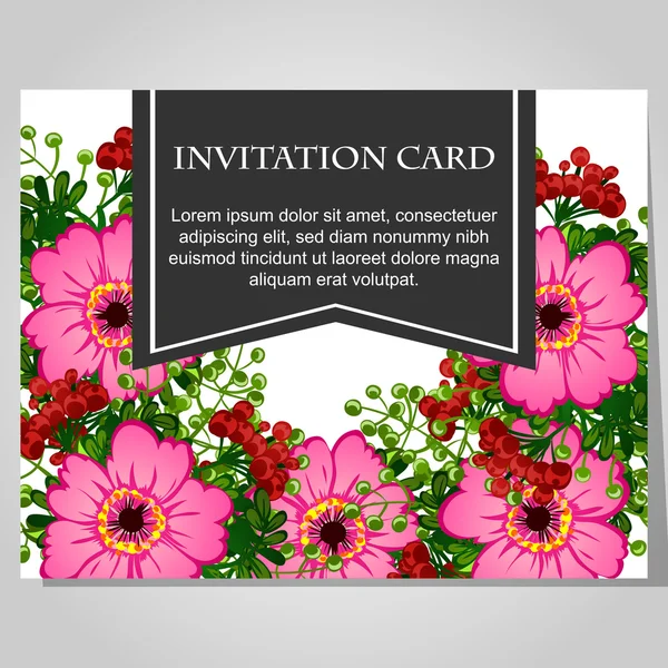 Belle carte d'invitation — Image vectorielle