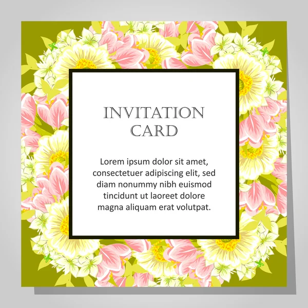 Belle carte d'invitation — Image vectorielle