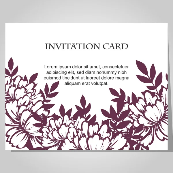 Tarjeta de invitación floral — Archivo Imágenes Vectoriales