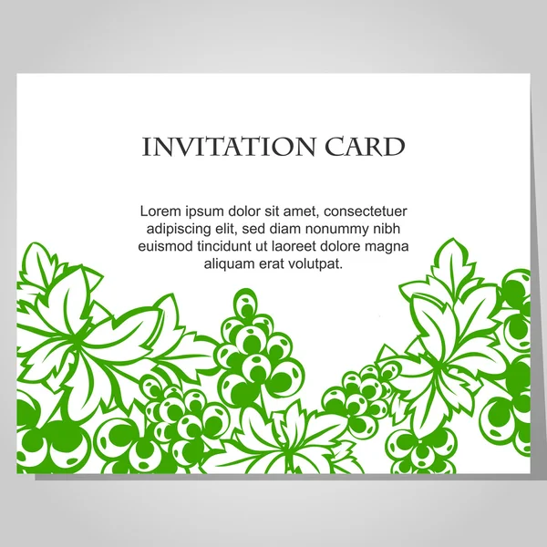 Carte d'invitation florale — Image vectorielle