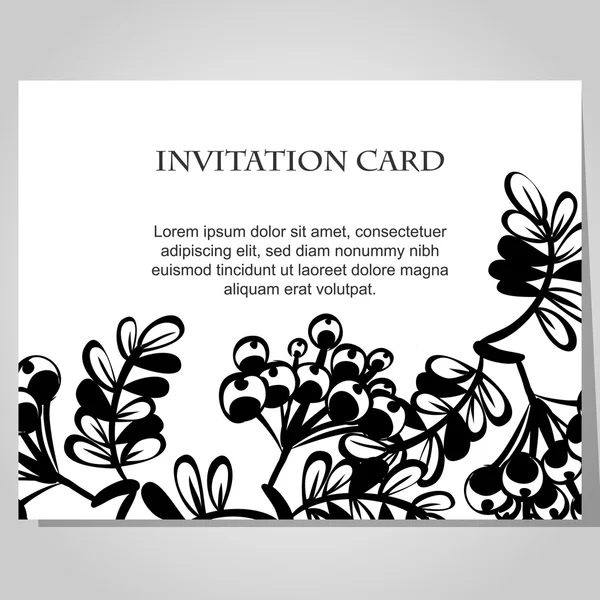 Carte d'invitation florale — Image vectorielle