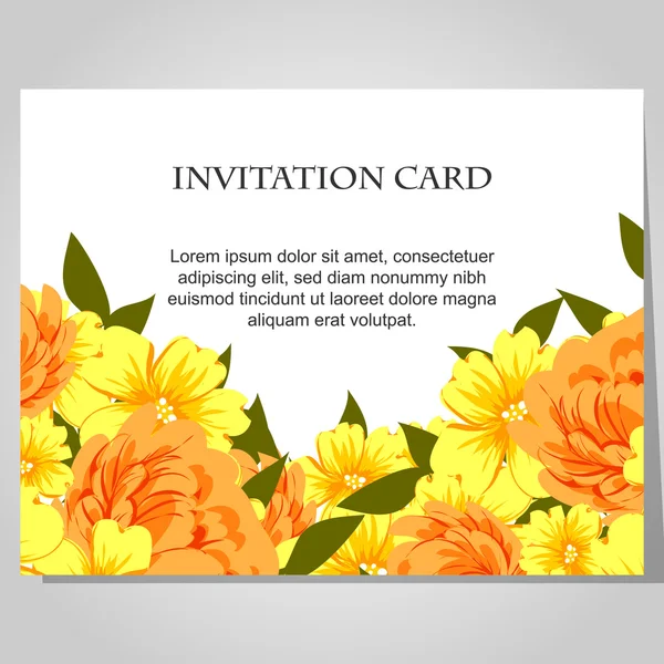 Όμορφη πρόσκληση κάρτα — Διανυσματικό Αρχείο