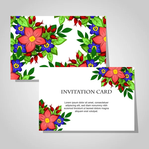 Belle carte d'invitation — Image vectorielle