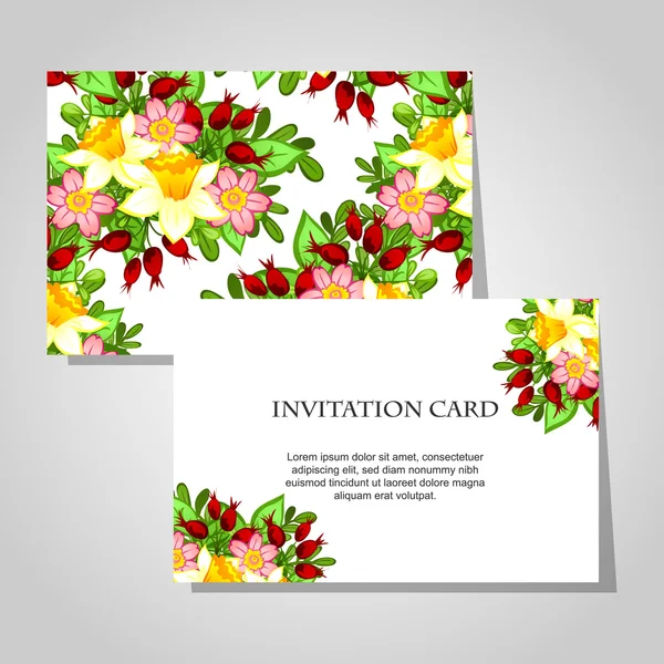 Hermosa tarjeta de invitación — Vector de stock