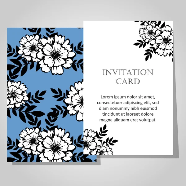 Σύνολο των floral προσκλήσεων — Διανυσματικό Αρχείο