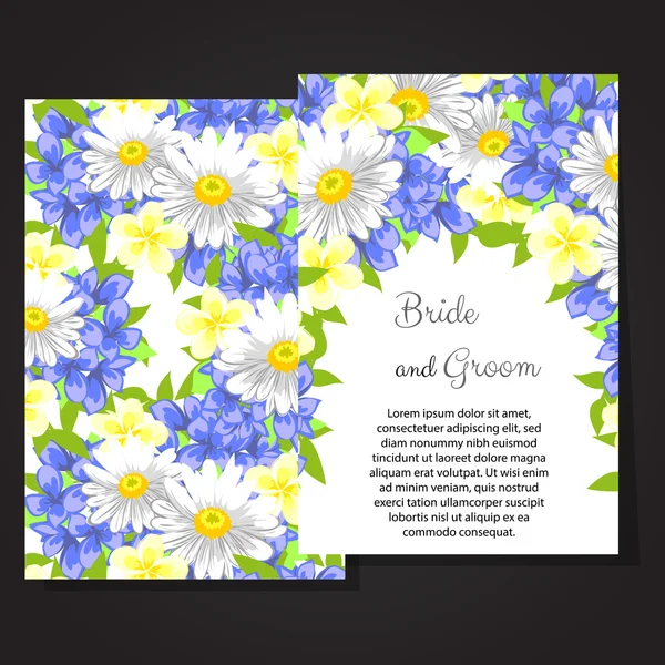 Cartes d'invitation de mariage — Image vectorielle